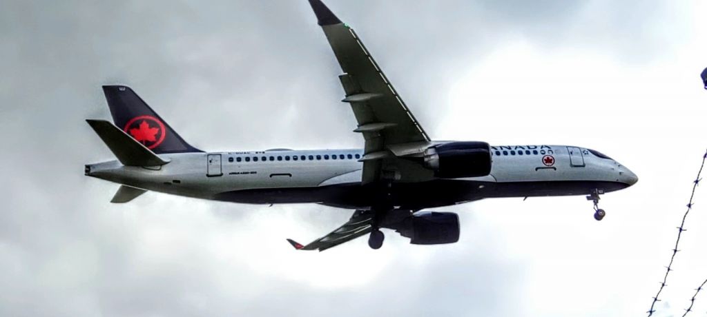 Airbus A220-300 (C-GJXV) - A223 arrives into BZE on a cold February morning.