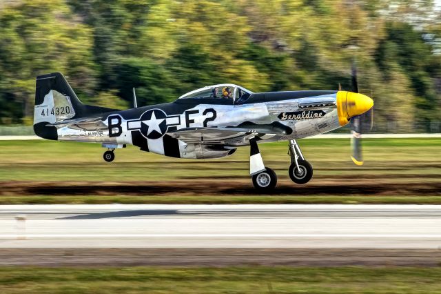 North American P-51 Mustang (N5500S) - P-51 "Geraldine" on the takeoff roll at the Gathering of Mustangs and Legends.