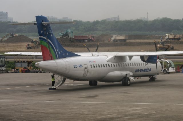 Aerospatiale ATR-72-600 (S2-AKK) - 5th Dec., 2021: Seen parked on the ramp at Dhaka's Zia International as the airport undergoes construction work for the new terminal.