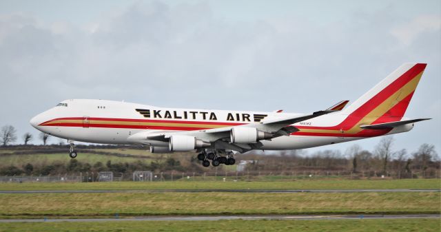 Boeing 747-400 (N403KZ) - kalitta air b747-481f n403kz landing at shannon from istanbul 1/3/20.