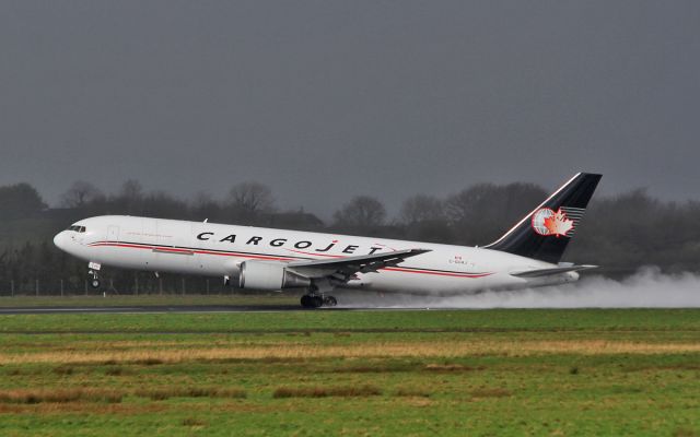 BOEING 767-300 (C-GUAJ) - cargojet b767-3 c-guaj dep shannon for hamilton 26/2/17.