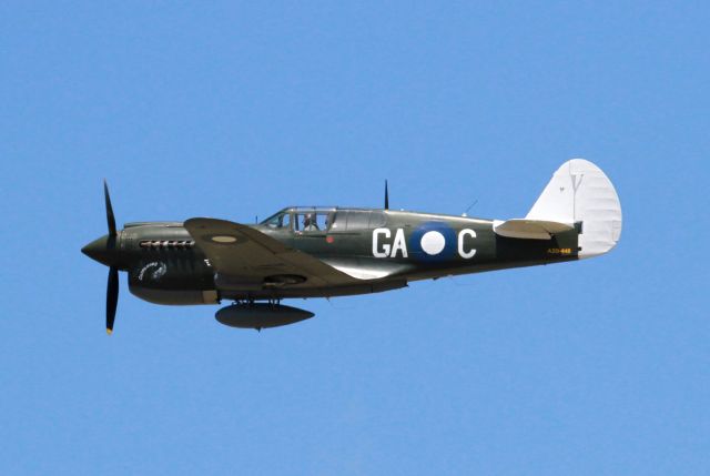 CURTISS Warhawk (ZK-CAG) - Registered in New Zealand as ZK-CAG, this P-40N flew for the RAAF and bears the squadron code GA-C. The port side carries the serial A29-448, while the starboard side carries A29-1050.