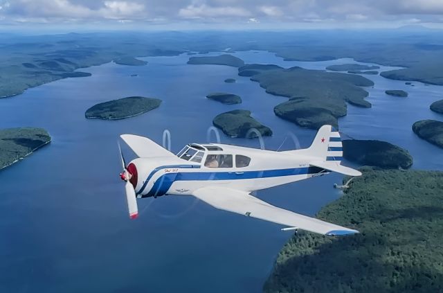 YAKOVLEV Yak-18T (N8018T) - Formation Flight over Quabbin, Reservoir, Massachusetts