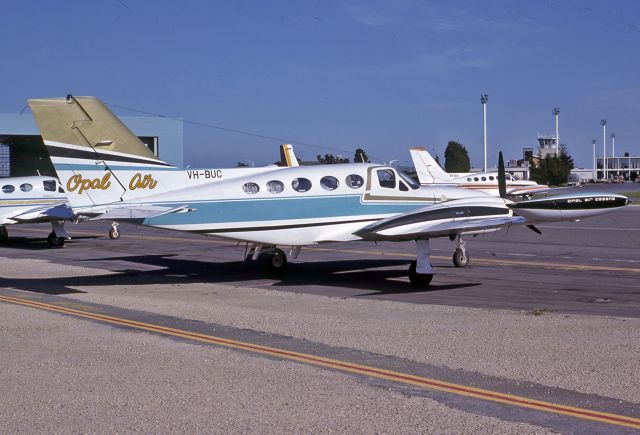 Cessna 421 (VH-BUC) - OPAL AIR- CESSNA 421B GOLDEN EAGLE - REG VH-BUC (CN 421B-0456) - ADELAIDE INTERNATIONAL AIRPORT SA. AUSTRALIA - YPAD 24/8/1980 SCANNED FROM A SLIDE AND CONVERTED TO HD