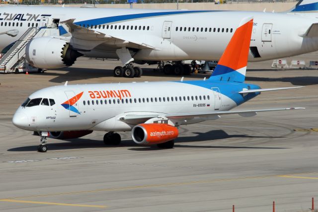 Sukhoi Superjet 100 (RA-89095) - 11/01/2023:br /Flight from Sochi arrived at the ramp.