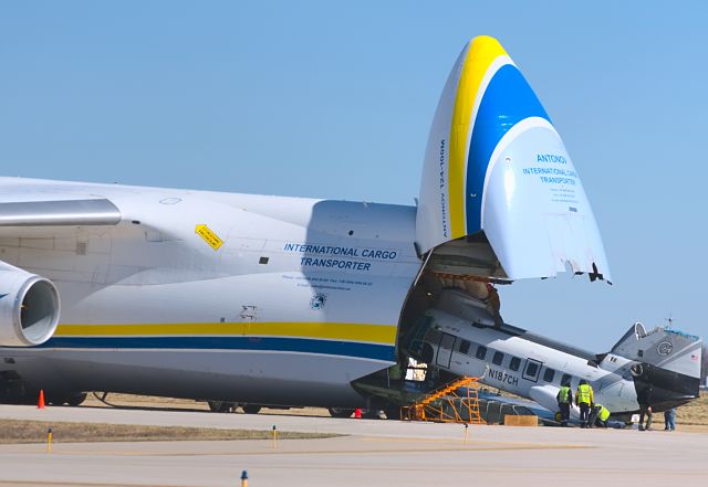 N187CH — - 1 of 2 the Columbia Helicopters coming off of the Antonov 124 after a long trip from Bagram Air Base.