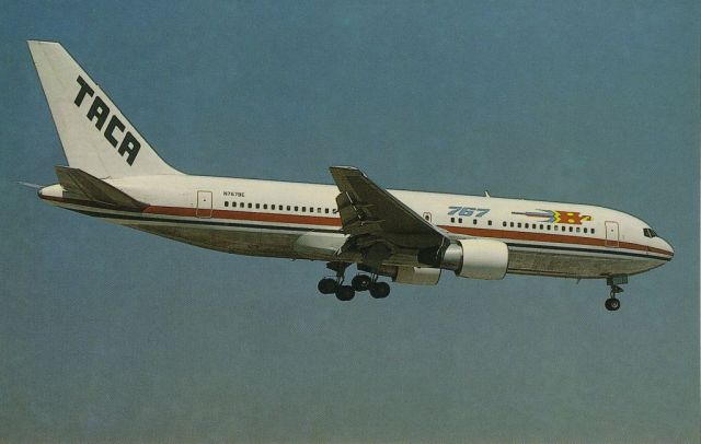 BOEING 767-200 (N767BE) - scanned from postcardbr /TACA