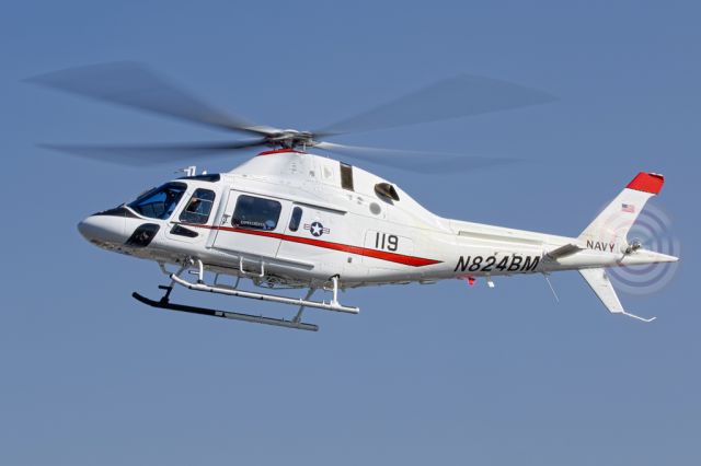 SABCA A-109 (N824BM) - Angel Stadium, Anaheim, CAbr /Heli-Expo 2020