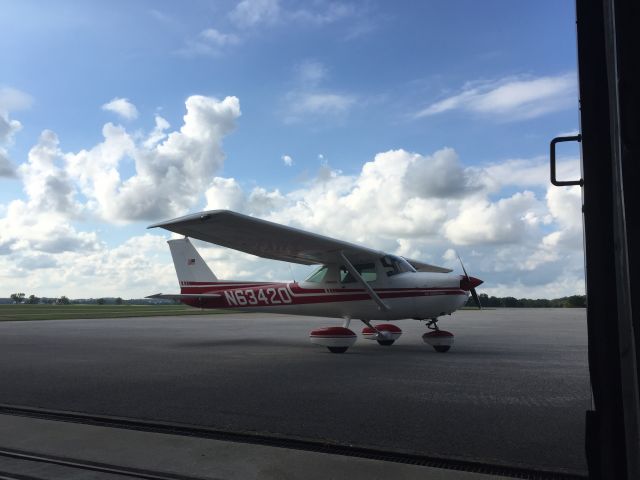 Cessna Commuter (N63420) - Just pulled her out of Hangar 3, getting ready to pre-flight. 8/1/2016