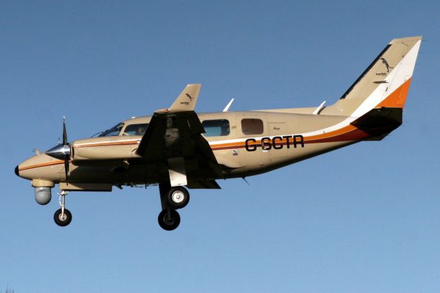 Piper Navajo (G-SCTR) - On final approach for rwy 26 on 18-Dec-17 arriving as Tucan 26.