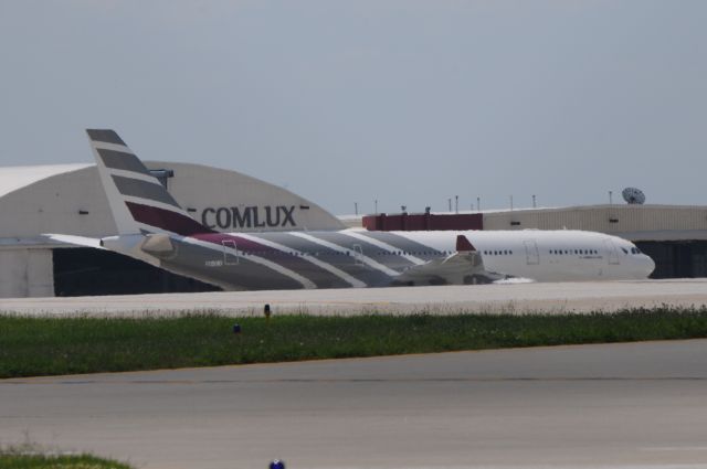 Airbus A330-200 (9H-CLX) - Picture sucks, I know. Plenty of heat haze, belly cut off, but hey, its a private A330!