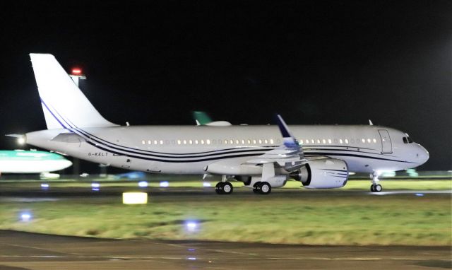 Airbus A320neo (G-KELT) - acropolis aviation a320-251n(acj) g-kelt arriving in shannon from lexington 11/11/20.