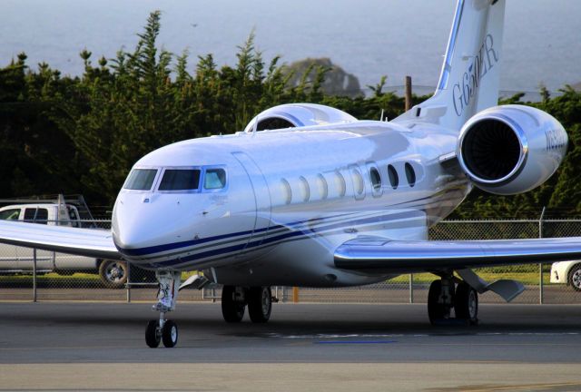 Gulfstream Aerospace Gulfstream G650 (N650ER) - KMRY - another look at the GLF 650 - tough to get a good angle - the jet was repositioned in the same place making it even tougher to get a clean shot.