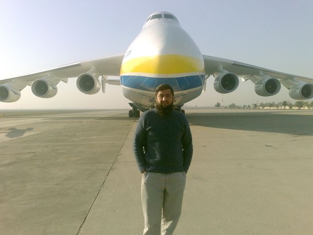 Antonov An-225 Mriya — - My friend Imran Warris with Mriya :-)