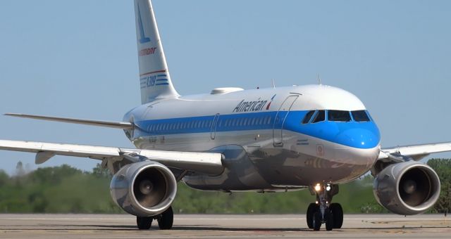 Airbus A319 (N744P) - American's Piedmont Heritage livery at BUF