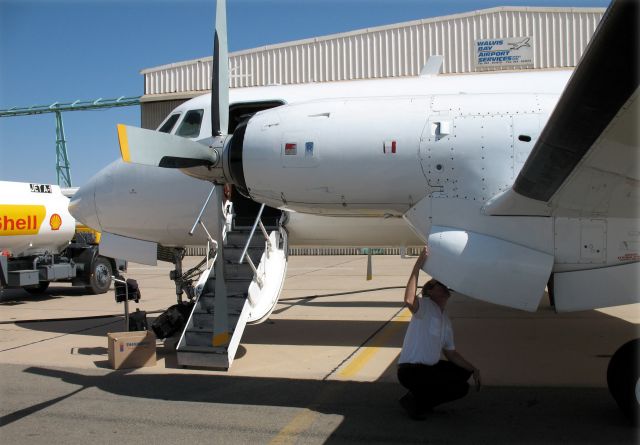 Grumman Gulfstream 1 (ZS-OOE) - At Namibia.