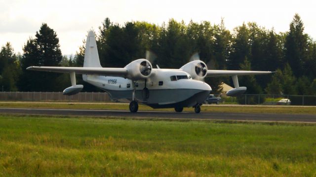 Grumman G-73 Mallard (N7356) - Grumman Mallard taking off from Sandpoint airport