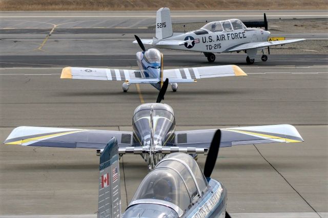 Beechcraft Mentor (N88PF) - Beech Mentor (5215) on a busy Veteran's Day 2020 at Livermore Municipal Airport, Livermore CA.