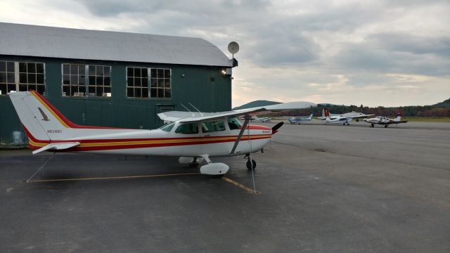 Cessna Skyhawk (N62660) - Parked on the ramp with a B17G in the background, September 2019.