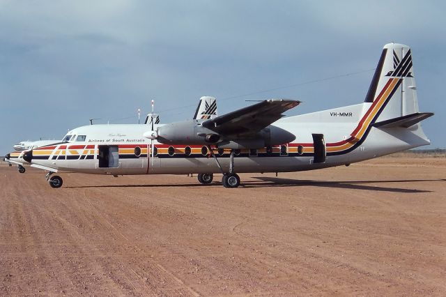 Beechcraft Bonanza (36) (VH-MMR) - AIRLINES OF SOUTH AUSTRALIA - FOKKER F-27-200 - REG : VH-MMR (CN 10303) - BIRDSVILLE QLD. AUSTRALIA - YBDV (4/9/1982)