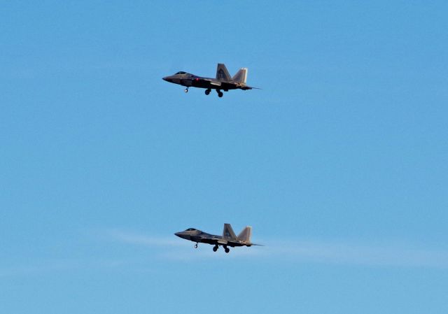 Lockheed F-22 Raptor — - DOVER AIR FORCE BASE-DOVER, DELAWARE, USA-NOVEMBER 13, 2024: A pair of F-22 Raptors belonging to the USAF are seen by RF approaching Dover Air Force Base from the south near Magnolia, DE. at approximately 1430 hours.