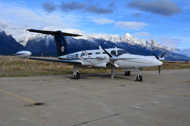 Piper Cheyenne 3 (N212LM) - On the ramp at Jackson Hole - Grand Tetons in background