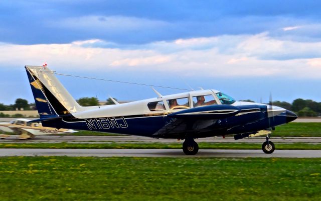 Piper PA-30 Twin Comanche (N16NJ) - Piper Twin Comanche taxing out for departure at EAA AirVenture 2015!