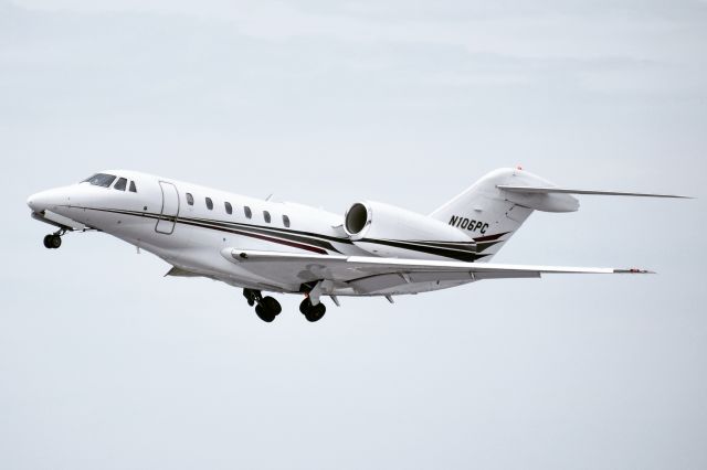 Cessna Citation X (N106PC) - Cessna Citation 750 opby Mountain Aviationbr /Departing RWY14 at KBUF