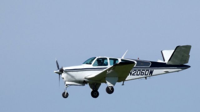 Beechcraft Bonanza (36) (N2060W) - On final is this 1965 Beech Bonanza/Debonair V35 in the Autumn of 2018.