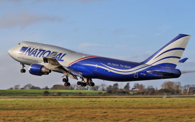 Boeing 747-400 (N919CA) - national b747-4f n919ca dep shannon 2/12/15.