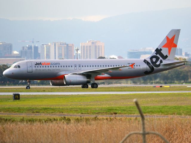 Airbus A320 (VH-VQW) - On taxi-way heading for Terminal 1, after landing on runway 23.  Wednesday 4th July 2012.