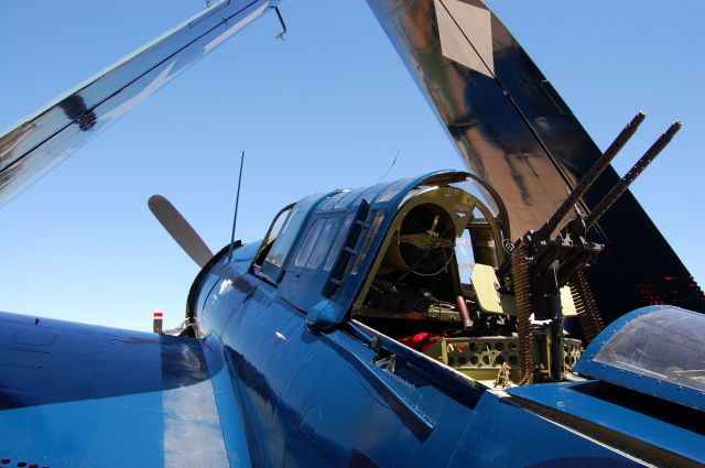 N92879 — - SB2C-5 Helldiver - Only surviving flying type in the world.  US Navy, Carrier-borne Scout Bomber.  Power Plant: Wright R-2600-20 1,900 HP.  Max speed: 270 mph, Cruising speed: 158 mph, Ceiling 29,100 ft, Range: 1,235 miles.  2 20mm cannons, 2 .30cal machine guns, bomb load: 2,000 lbs.  Commemorative Air Force