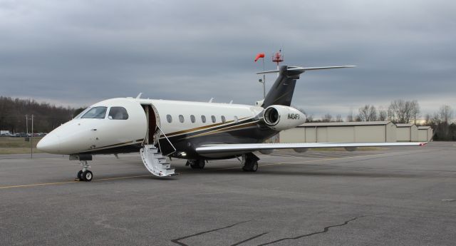 Embraer Legacy 550 (N404FX) - An Embraer 550 Legacy on the ramp at Word Field, Scottsboro Municipal Airport, AL - January 25, 2017.