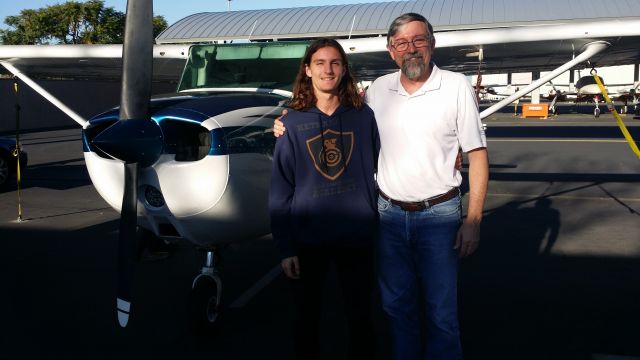 Cessna Skyhawk (N54179) - Just after taking my son Sean flying