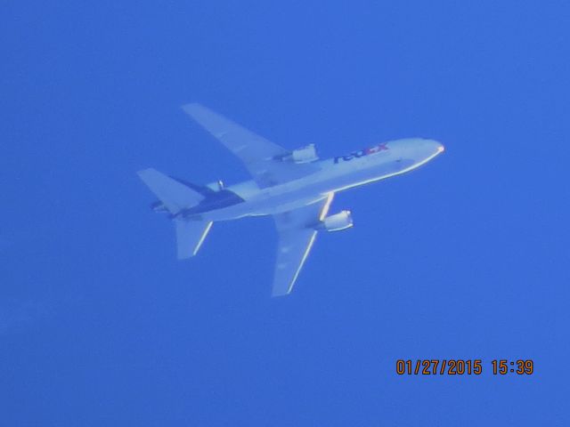 McDonnell Douglas DC-10 (N68054) - FedEx flight 568 from MEM to SEA over Southeastern Kansas at 34,000 feet.