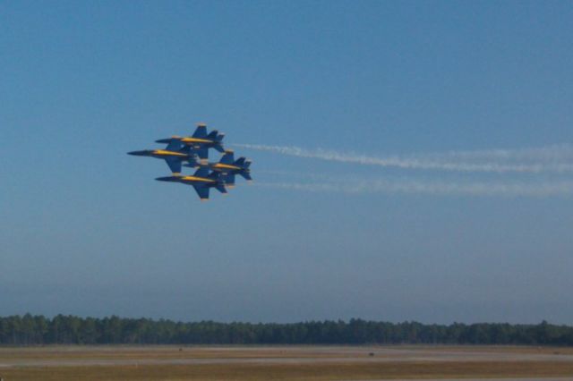 — — - Blue Angels practicing at NAS Pensacola