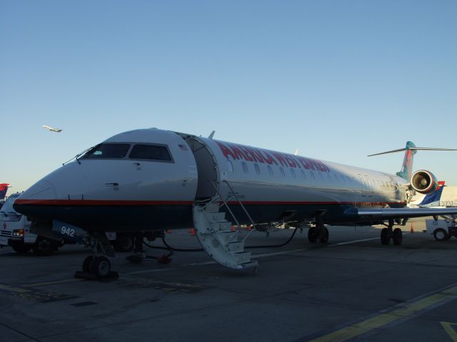 Canadair Regional Jet CRJ-900 (N942LR) - 10/8/2006 wearing her old America West Express colors.  Barely a year and a half old when this was taken.