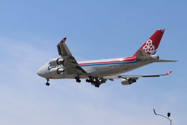 Boeing 747-400 (LX-ECV) - Cargolux's twice weekly 747, operated by "City of Grevenmacher", a 747-400