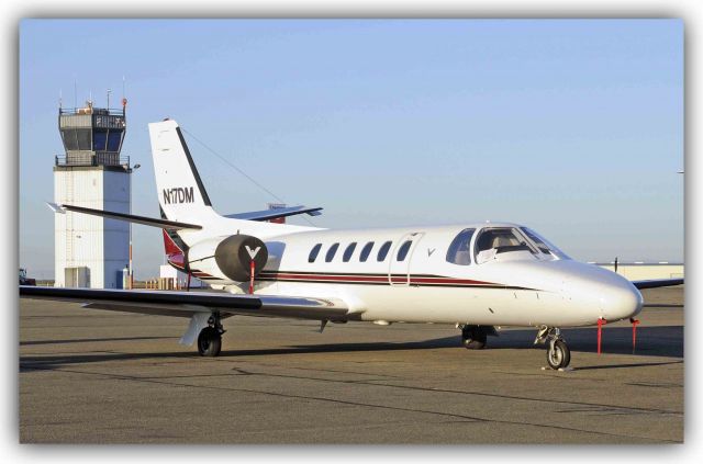 Cessna Citation II (N17DM) - Cessna Citation Bravo (twin-jet) (C550/L) parked on the ramp at Merced Regional Airport (KMCE)