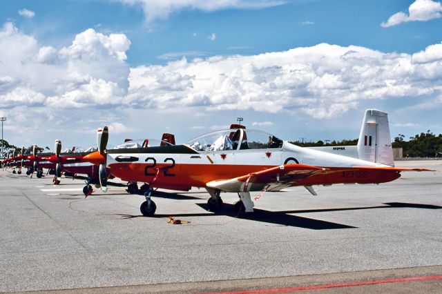HAWKER DE HAVILLAND PC-9 (A23O22) - AUSTRALIA - AIR FORCE - PILATUS PC-9A - REG : A23-022 (CN 522) - EDINBURGH RAAF BASE ADELAIDE SA. AUSTRALIA - YPED 3/11/1990