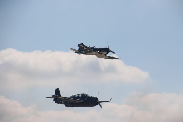 — — - TBM and F4U Corsair at The Wings over Dallas airshow