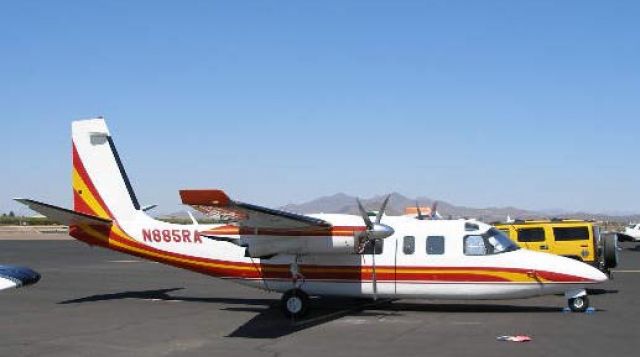 Rockwell Turbo Commander 690 (N885RA) - My 690 Parked on the ramp at Falcon Field, Mesa Arizona May 2008