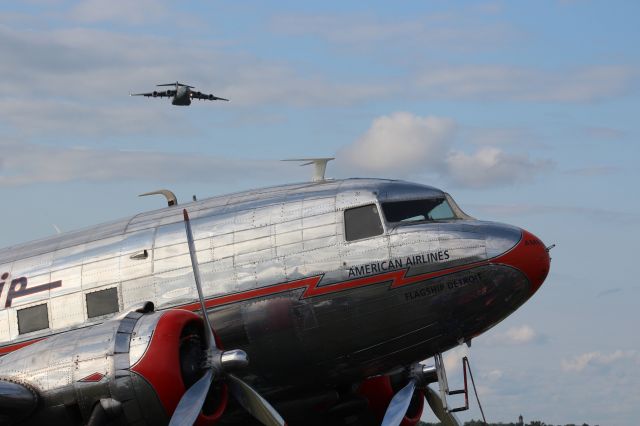 Douglas DC-3 (N17334) - C-17 & American Airlines DC-3 at Oshkosh.