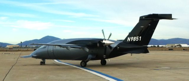 Piaggio P.180 Avanti (N9851) - standing about 20-30 ft from aircraft