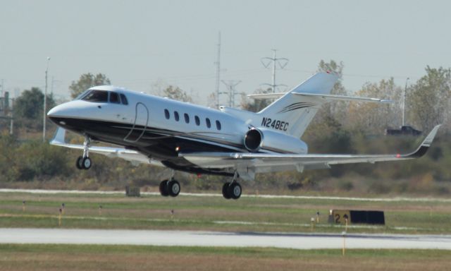 Hawker 800 (N248EC) - Takeoff from Runway 12.