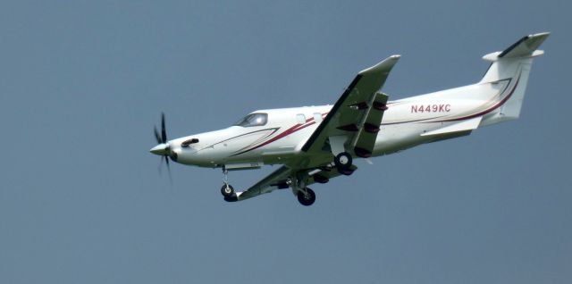 Pilatus PC-12 (N449KC) - On short final is this 2021 Pilatus PC-12 NGX in the Summer of 2023.