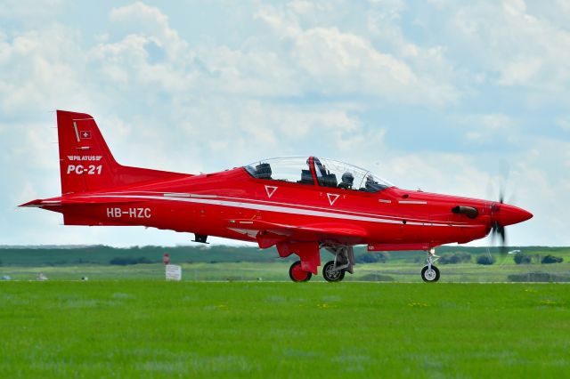 Pilatus PC-21 (HB-HZC) - Pilatus PC-21 Prototype at the Moose Jaw Airshow on July 6, 2019.