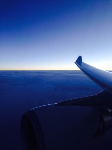 Airbus A330-300 (VH-EBN) - Sunset prior to descent. AMAZING