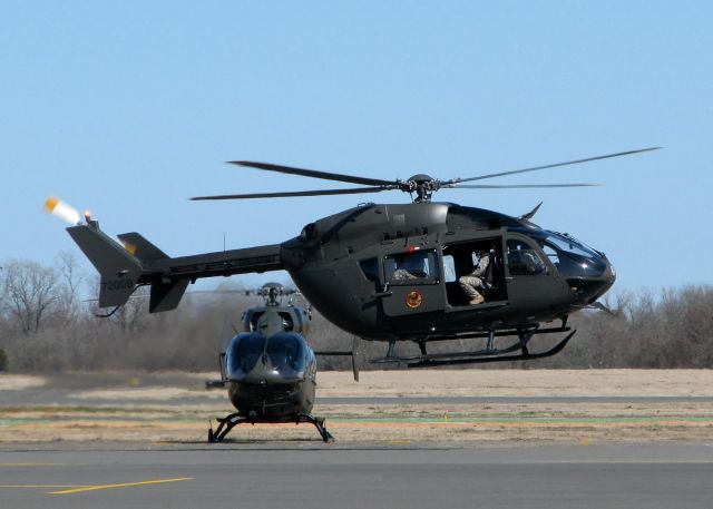 KAWASAKI EC-145 (07-2009) - A pair of UH-72A Lakota helicopters based out of Ft. Polk, Louisiana making a stop at Shreveports Downtown Airport.