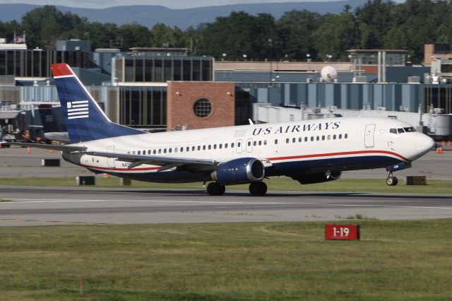 BOEING 737-400 (N438US) - August 7, 2010 - departed from Albany, NY